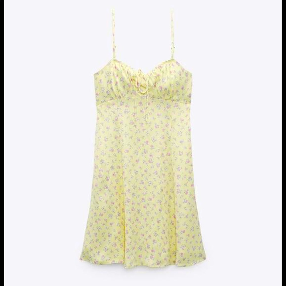 Zara Mini Satin Floral Dress